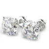 0.90 Carat Round Cut VS2 / D Natural Diamond Stud Earrings 14K White Gold D color with VS2 Clarity