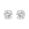 10K White Gold 1/5 Cttw Round Brilliant-Cut Near Colorless Diamond Classic 4-Prong Stud Earrings (H-I Color, I2-I3 Clarity)