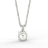 1.50 Carat Round Cut VVS2/E Natural Diamond Pendant 14K White Gold