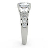 2.50 Carat Round Cut VS1/E Solitaire Pave Diamond Engagement Ring 14K White Gold