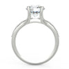 2.50 Carat Round Cut VS1/E Solitaire Pave Diamond Engagement Ring 14K White Gold