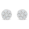 Sterling Silver Rose-Cut Diamond Floral Cluster Stud Earring (0.25 cttw, I-J Color, I2-I3 Clarity)