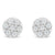 Sterling Silver Rose-Cut Diamond Floral Cluster Stud Earring (0.25 cttw, I-J Color, I2-I3 Clarity)