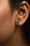 10K Yellow Gold Diamond Accented Bumble Bee Stud Earring (H-I Color, I1-I2 Clarity)