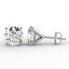 2 Carat Round Cut VVS2/D Natural Diamond Stud Earrings 14K White Gold