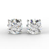 1 Carat Round Cut VVS2/D Natural Diamond Stud Earrings 14K White Gold