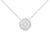 Sterling Silver 1/10 cttw Diamond Cluster Bezel Pendant (I-J Clarity, I2-I3 Color)