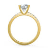 1.10 Carat Oval Cut SI1 Clarity D Solitaire Pave Natural Diamond Engagement Ring 14K Yellow Gold