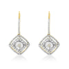 Sterling Silver Rose Diamond Dangle Earring (0.25 cttw, I-J Color, I2-I3 Clarity)