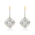 Sterling Silver Rose Diamond Dangle Earring (0.25 cttw, I-J Color, I2-I3 Clarity)