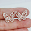 1 Carat Natural Diamond 14K Rose Gold Butterfly Earrings