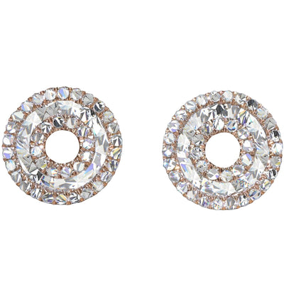 1.50 Carat Natural Diamond 14K Rose Gold Baguette Earrings