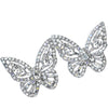 1 Carat Natural Diamond 14K White Gold Butterfly Earrings