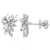 1.40 Carat SI/H Natural Marquise Diamond Stud Earrings 10k White Solid Gold