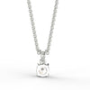 0.50 Carat Round Cut VVS2/D Natural Diamond Pendant in 14K White Gold