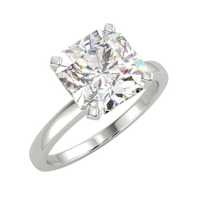 2 Carat Radiant Cut VS2/D Solitaire Natural Diamond Engagement Ring 14K White Gold