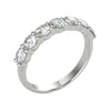 1.20 Carat Round Cut SI1 Clarity E Diamond Half Eternity Ring Band 14K White Gold