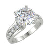 2.50 Carat Round Cut VS1/E Solitaire Pave Diamond Engagement Ring 14K White Gold