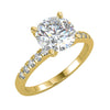 0.50 Carat Round Diamond Solitaire Engagement Ring in 14K Yellow Gold VS1 Clarity, D Color