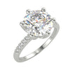 2 Carat Round Cut VS2/E Solitaire Pave Natural Diamond Engagement Ring 14K White Gold