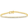 2.25 Carat F/SI Natural Round Diamond Tennis Bracelet 9kt Yellow Gold